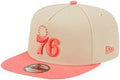 New Era Adult Philadelphia 76ers Tan Two Tone 9Fifty A-Frame Adjustable Hat