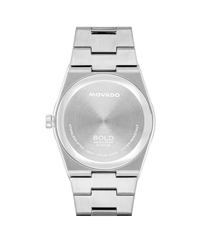 Movado Bold Quest Men's Sport Watch - Swiss Quartz Movement, Stainless Steel Link Bracelet - 5 ATM Water Resistance - Luxury Fashion Timepiece for Him - 40mm
