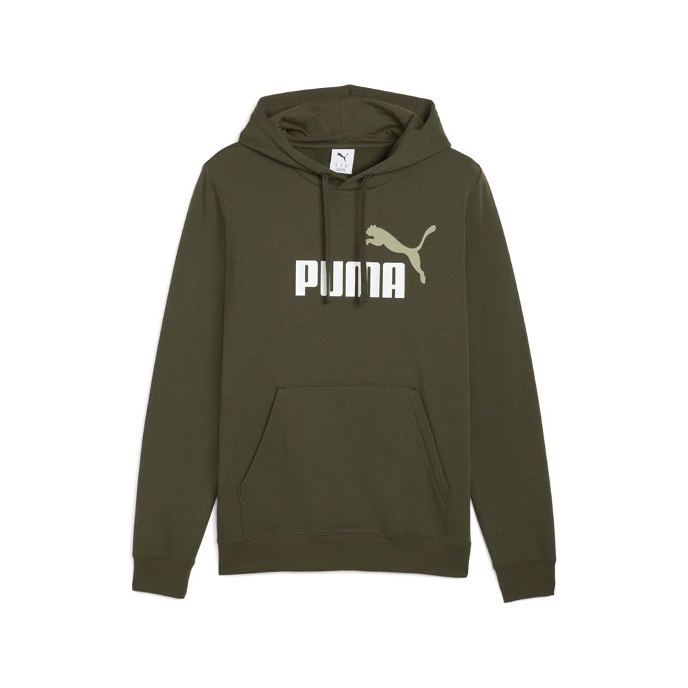 PUMA Mens Essentials 2 Color No. 1 Logo Hoodie Fl Athletic Outerwear Casual - Green