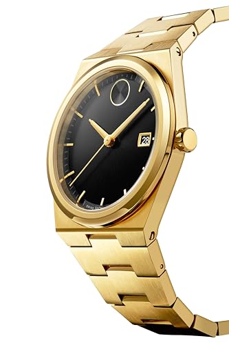 Movado Bold Quest Men's Sport Watch - Swiss Quartz Movement, Stainless Steel Link Bracelet - 5 ATM Water Resistance - Luxury Fashion Timepiece for Him - 40mm