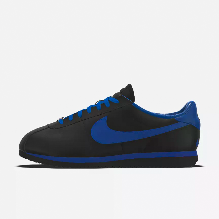 Nike Cortez Custom Black & Blue - Limited Edition, Leather, All Season, Special