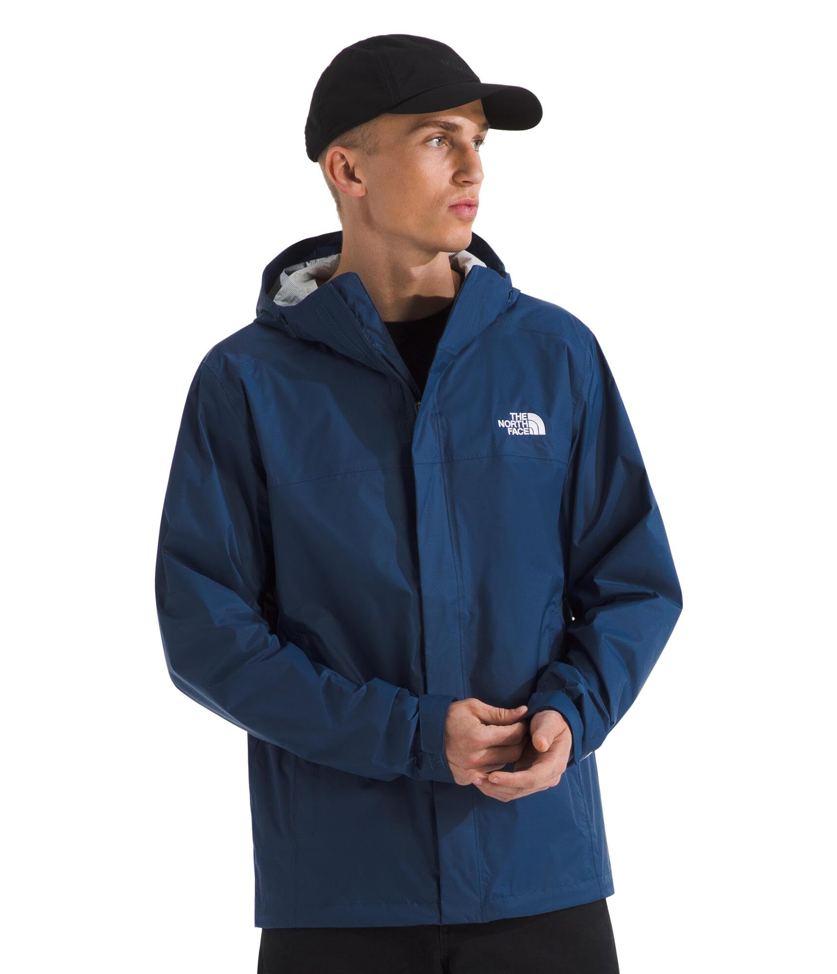 The North Face mens Venture 2 Jacket - Waterproof & Windproof Hooded Raincoat, Adjustable Hood, Breathable Pit-zips