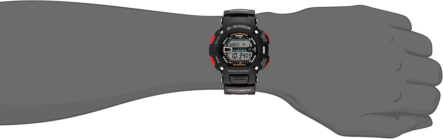 Casio G-Shock Mudman Super Dual Illuminator Men's Quartz 52mm Digital Watch G9000-1V