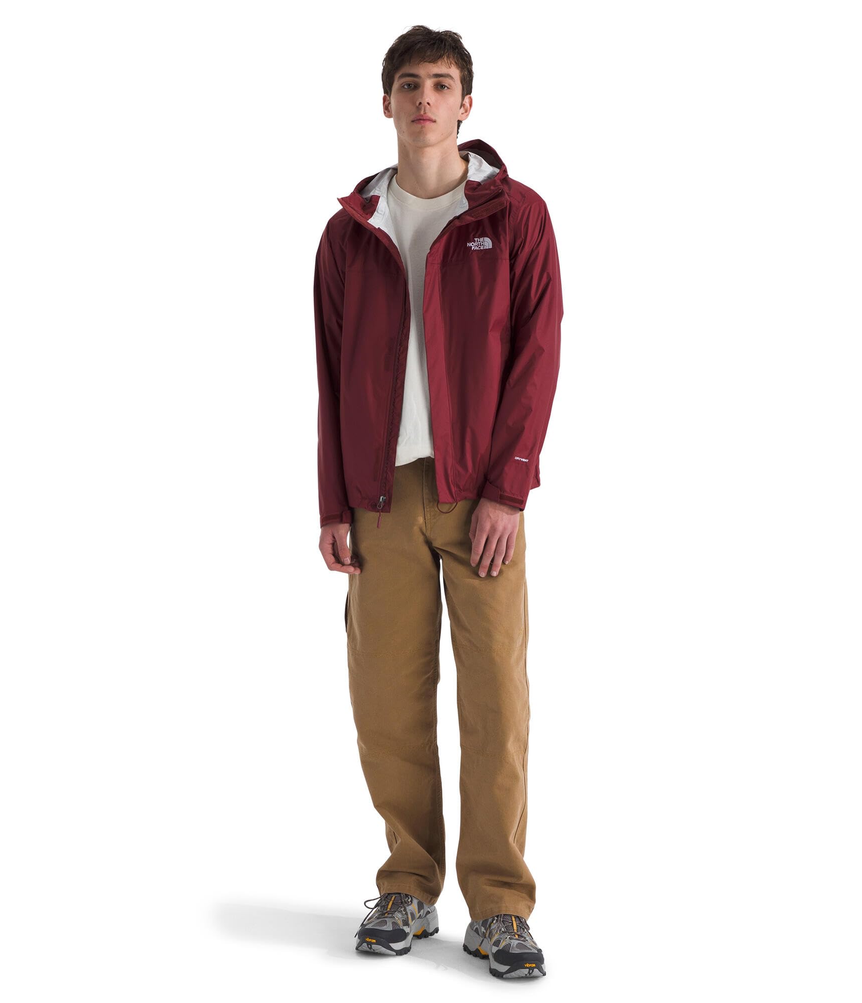 The North Face mens Venture 2 Jacket - Waterproof & Windproof Hooded Raincoat, Adjustable Hood, Breathable Pit-zips