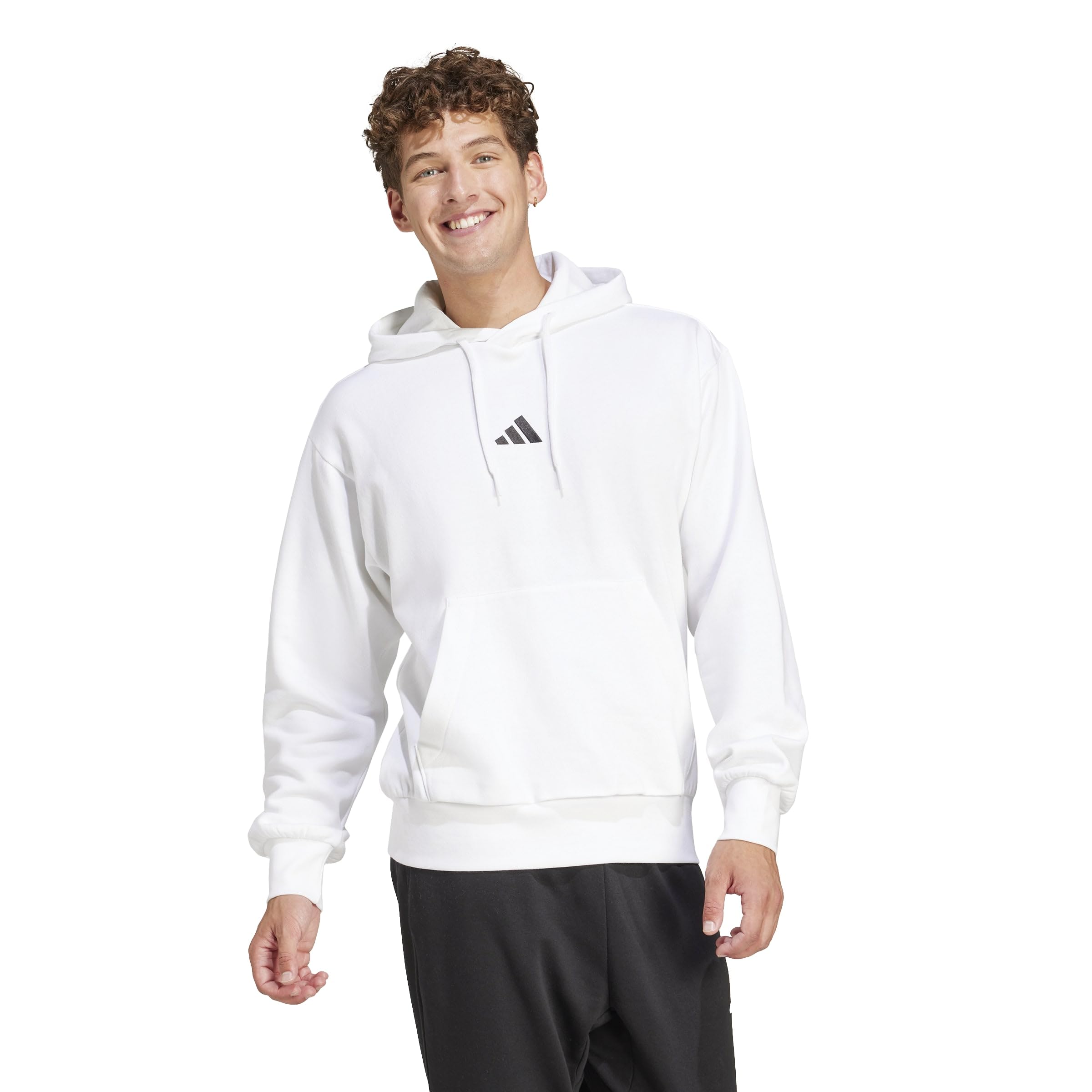 adidas Men's Essentials Feel Cozy Fleece Hoodie Sweatshirt