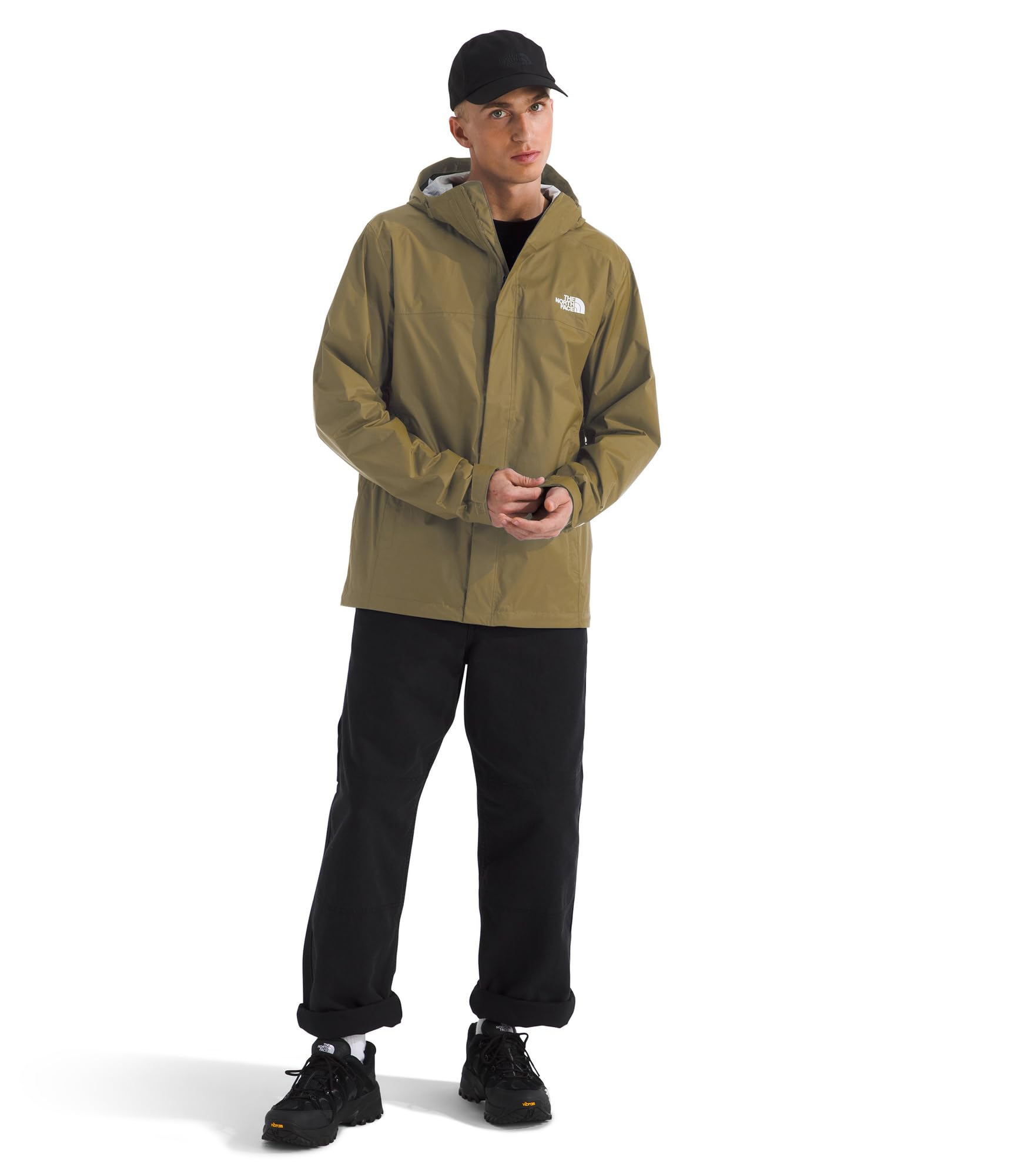 The North Face mens Venture 2 Jacket - Waterproof & Windproof Hooded Raincoat, Adjustable Hood, Breathable Pit-zips