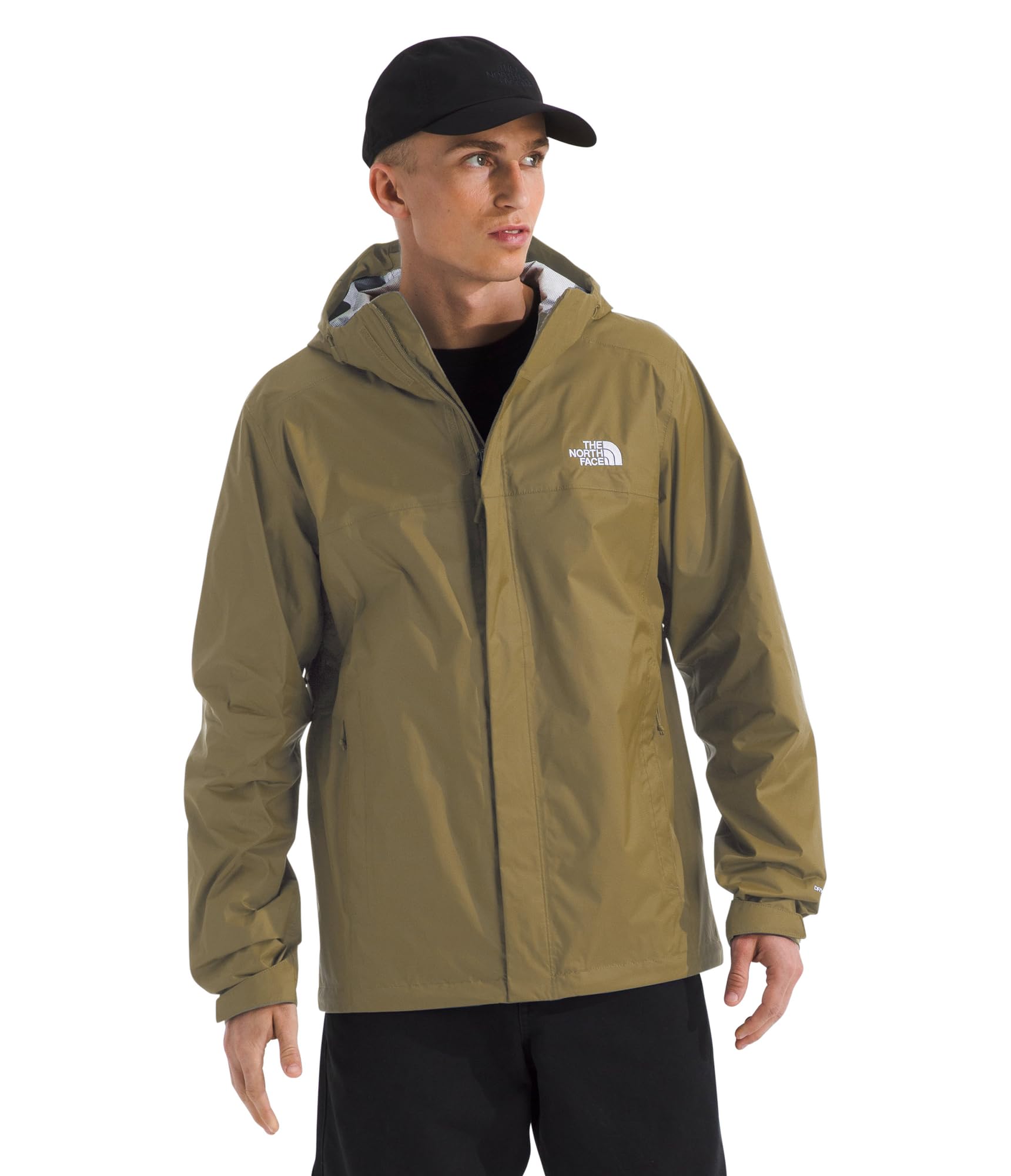 The North Face mens Venture 2 Jacket - Waterproof & Windproof Hooded Raincoat, Adjustable Hood, Breathable Pit-zips
