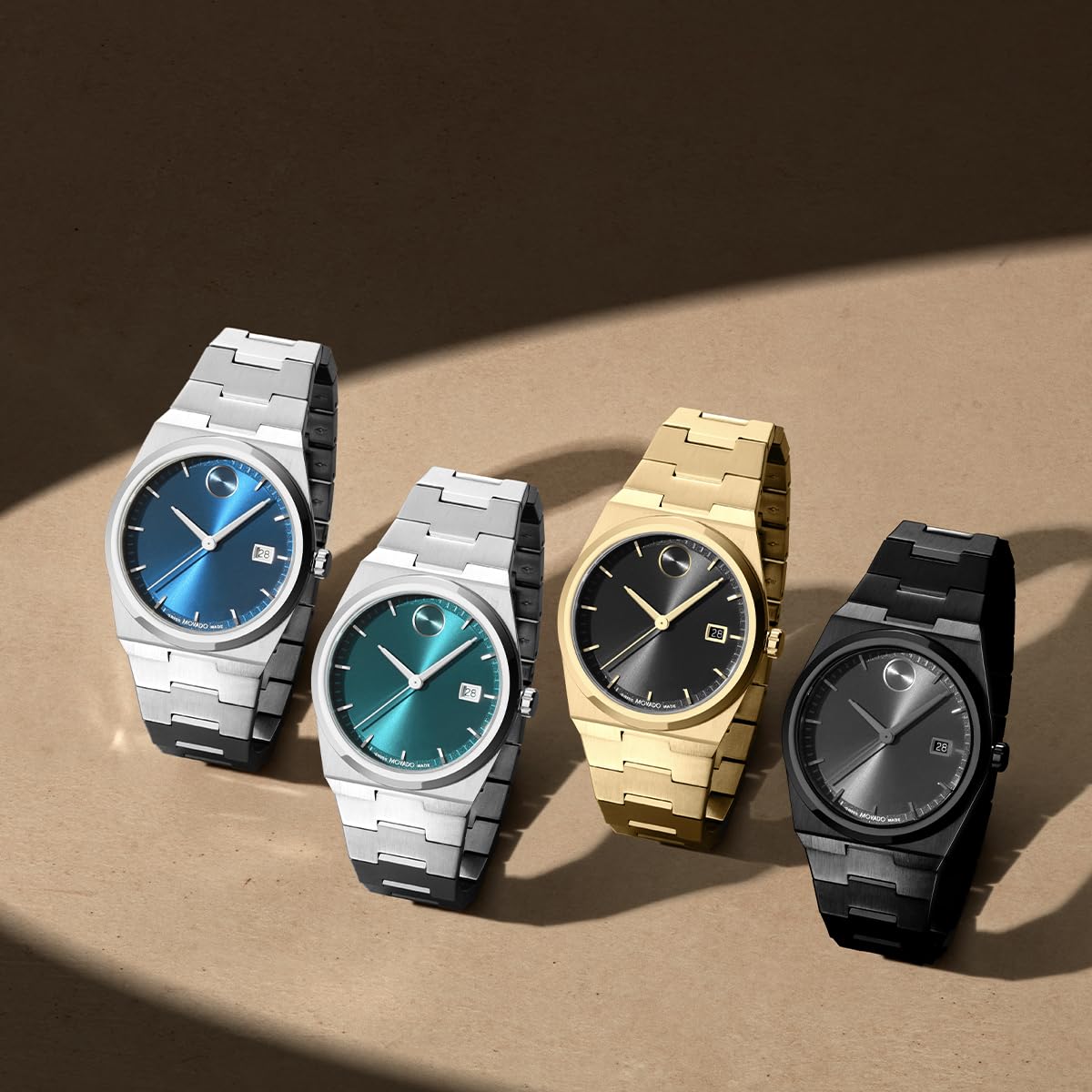Movado Bold Quest Men's Sport Watch - Swiss Quartz Movement, Stainless Steel Link Bracelet - 5 ATM Water Resistance - Luxury Fashion Timepiece for Him - 40mm