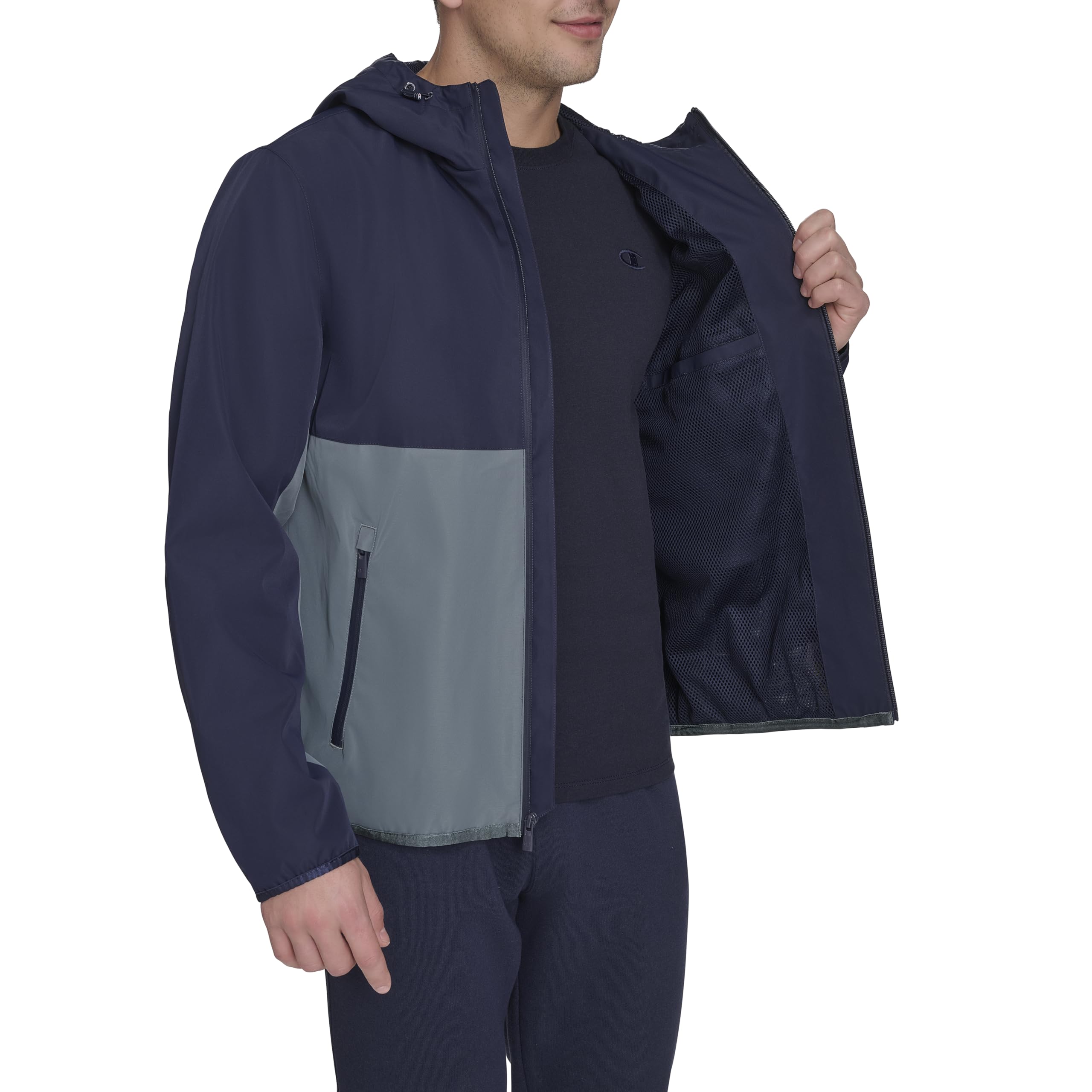Champion Men's Performance Windbreaker Rain Jacket With Hood