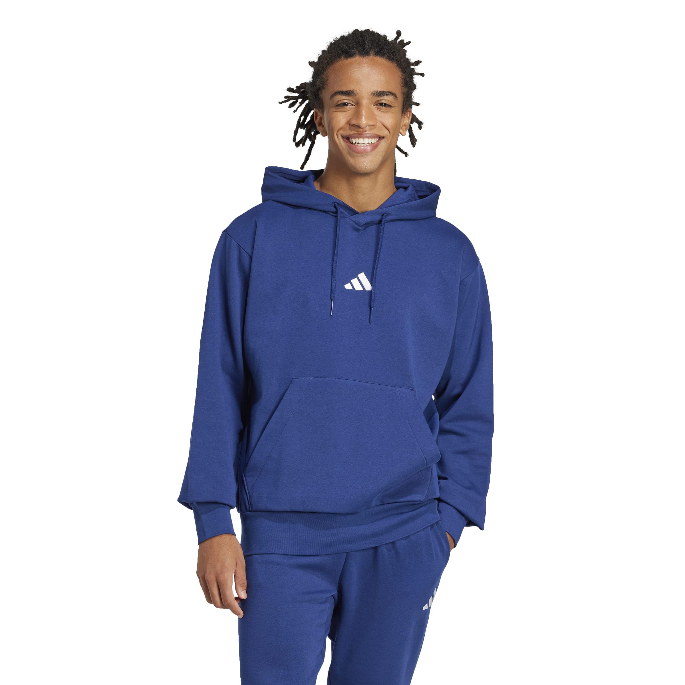 adidas Men's Essentials Feel Cozy Fleece Hoodie Sweatshirt
