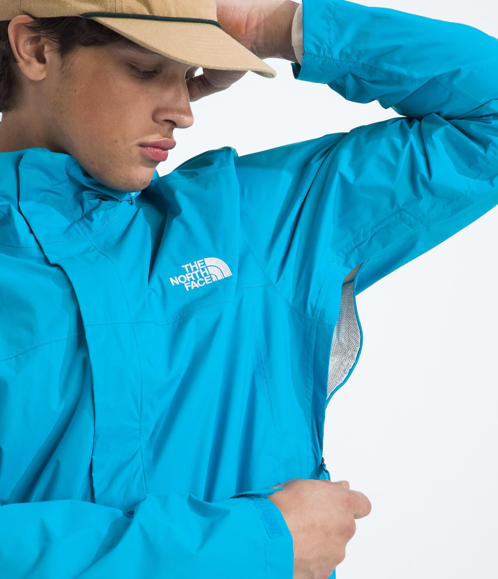The North Face mens Venture 2 Jacket - Waterproof & Windproof Hooded Raincoat, Adjustable Hood, Breathable Pit-zips