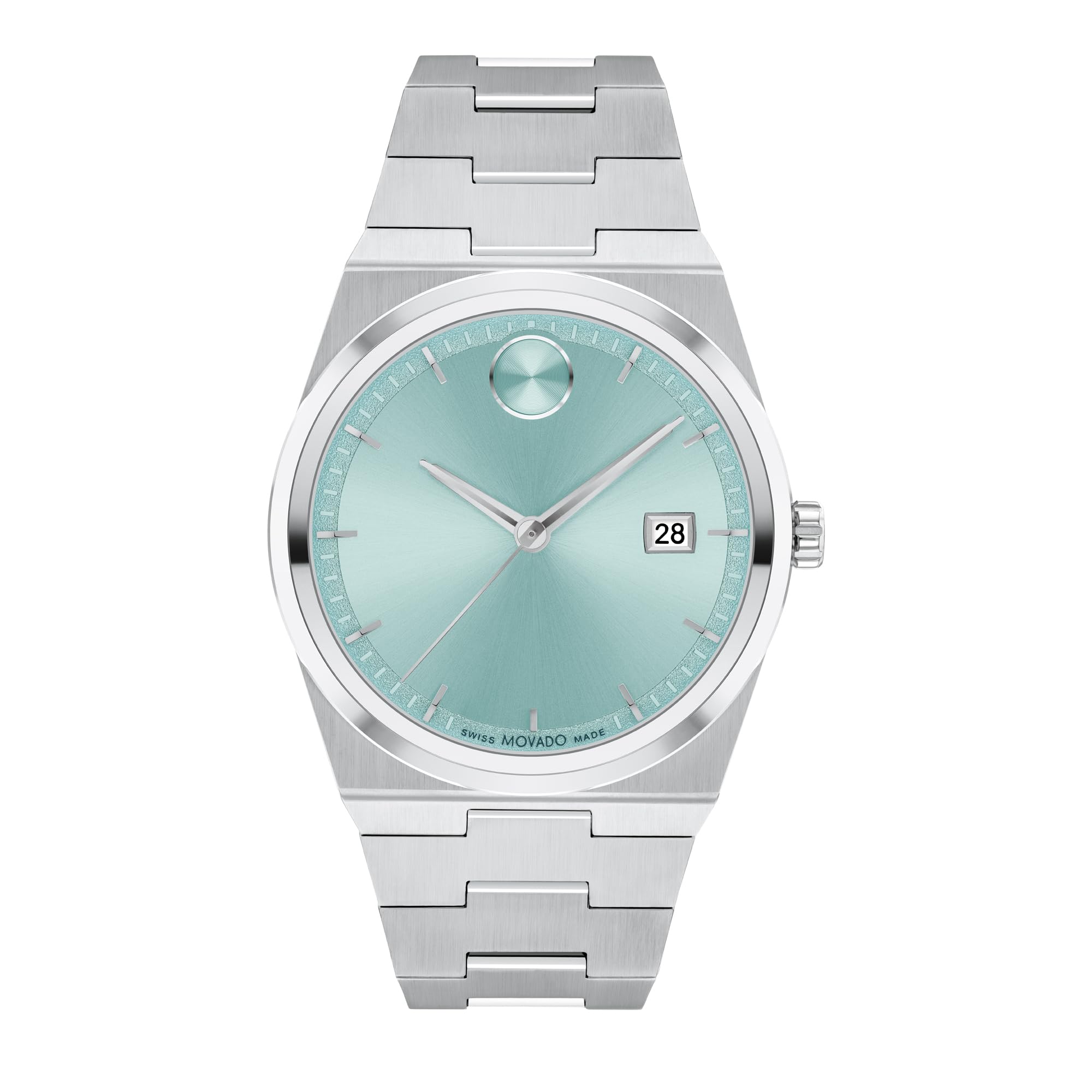 Movado Bold Quest Men's Sport Watch - Swiss Quartz Movement, Stainless Steel Link Bracelet - 5 ATM Water Resistance - Luxury Fashion Timepiece for Him - 40mm