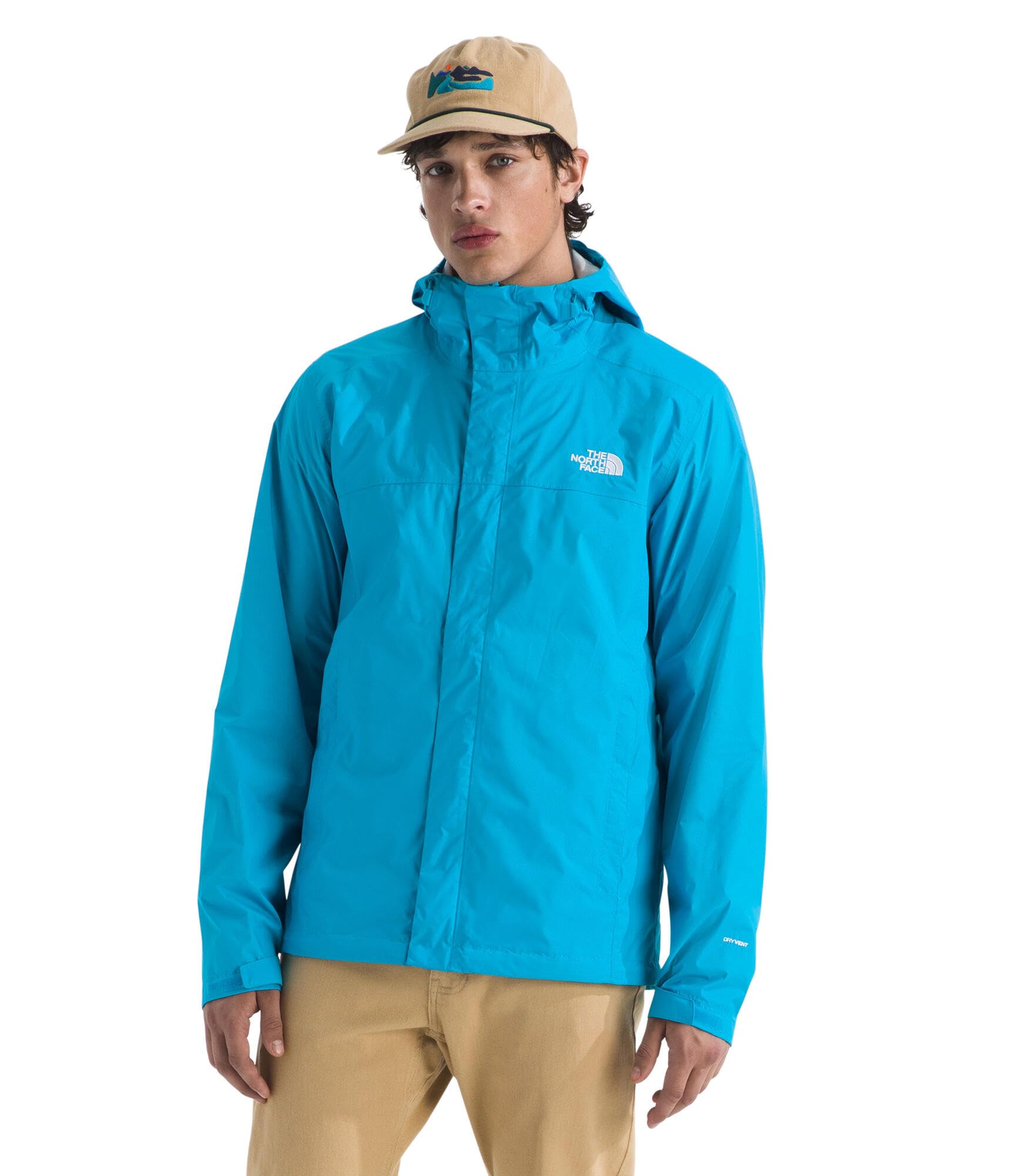 The North Face mens Venture 2 Jacket - Waterproof & Windproof Hooded Raincoat, Adjustable Hood, Breathable Pit-zips