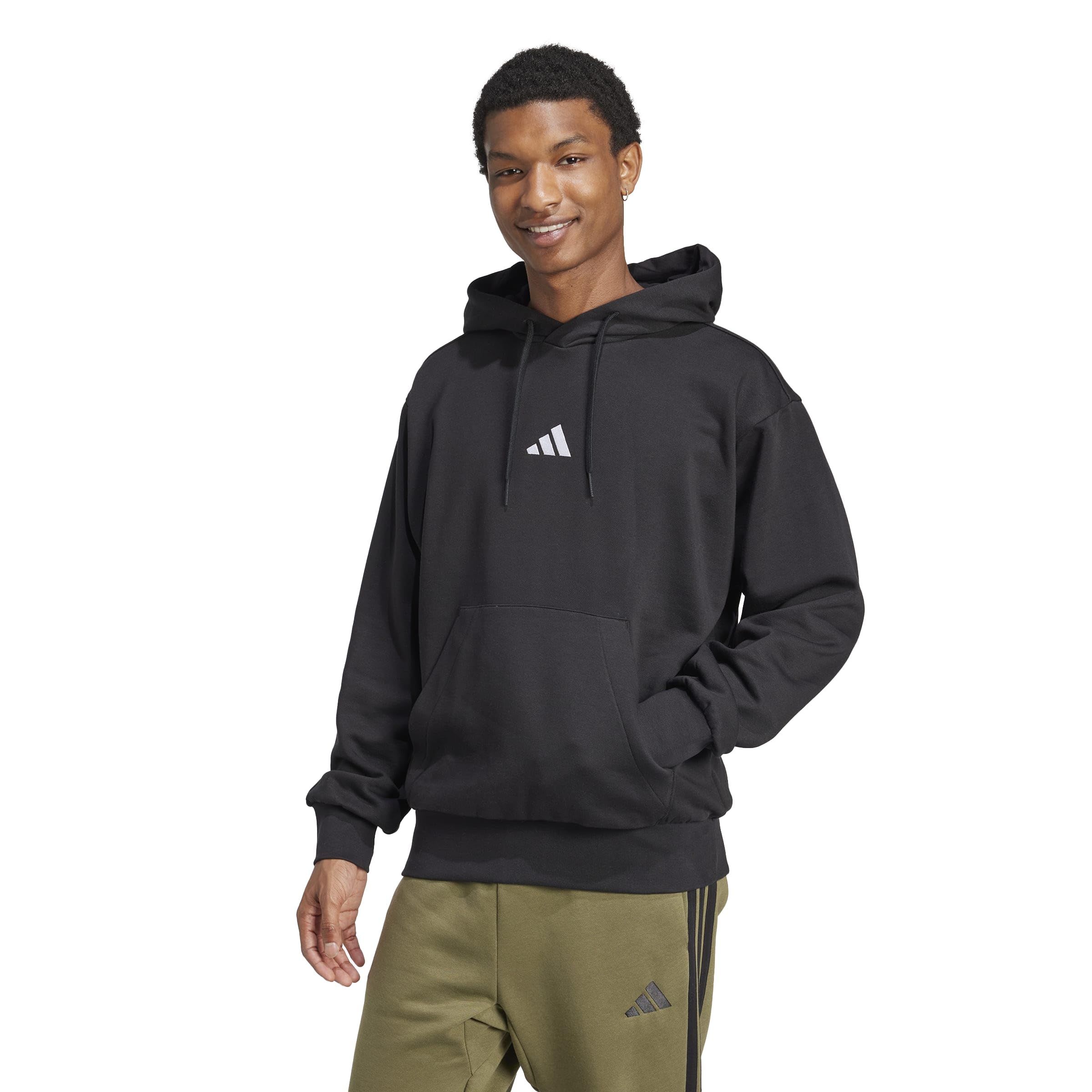 adidas Men's Essentials Feel Cozy Fleece Hoodie Sweatshirt