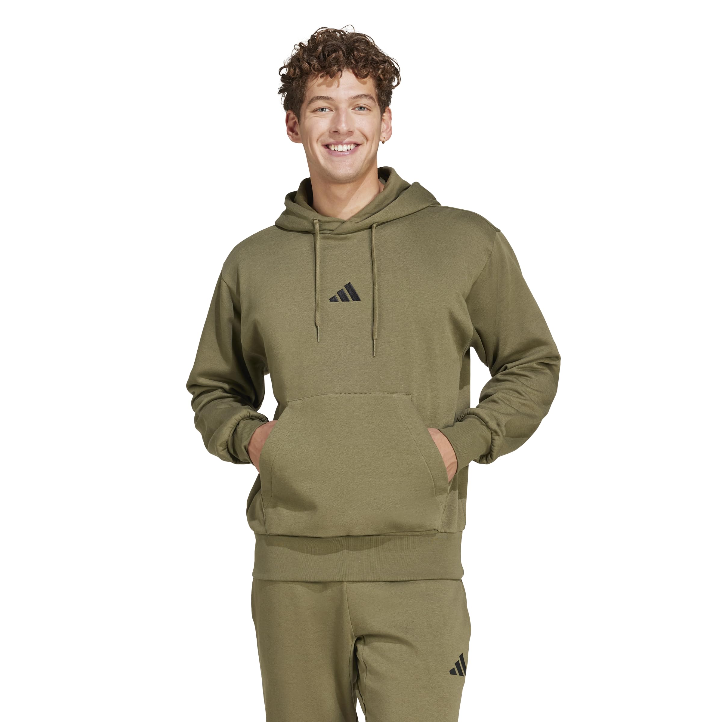 adidas Men's Essentials Feel Cozy Fleece Hoodie Sweatshirt
