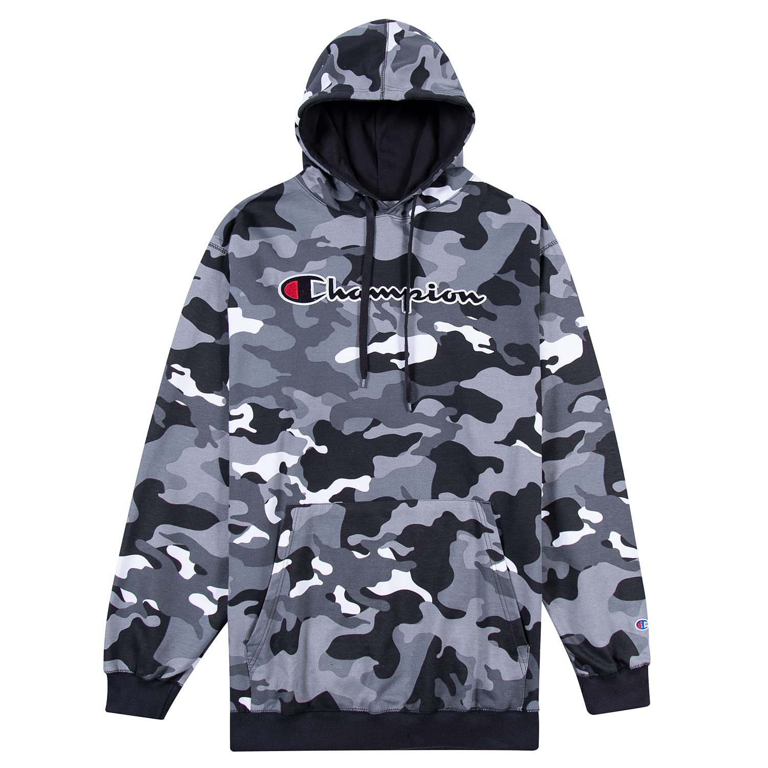 Champion Mens Hoodies Big and Tall - Embroidered Pullover Fleece Sweatshirt
