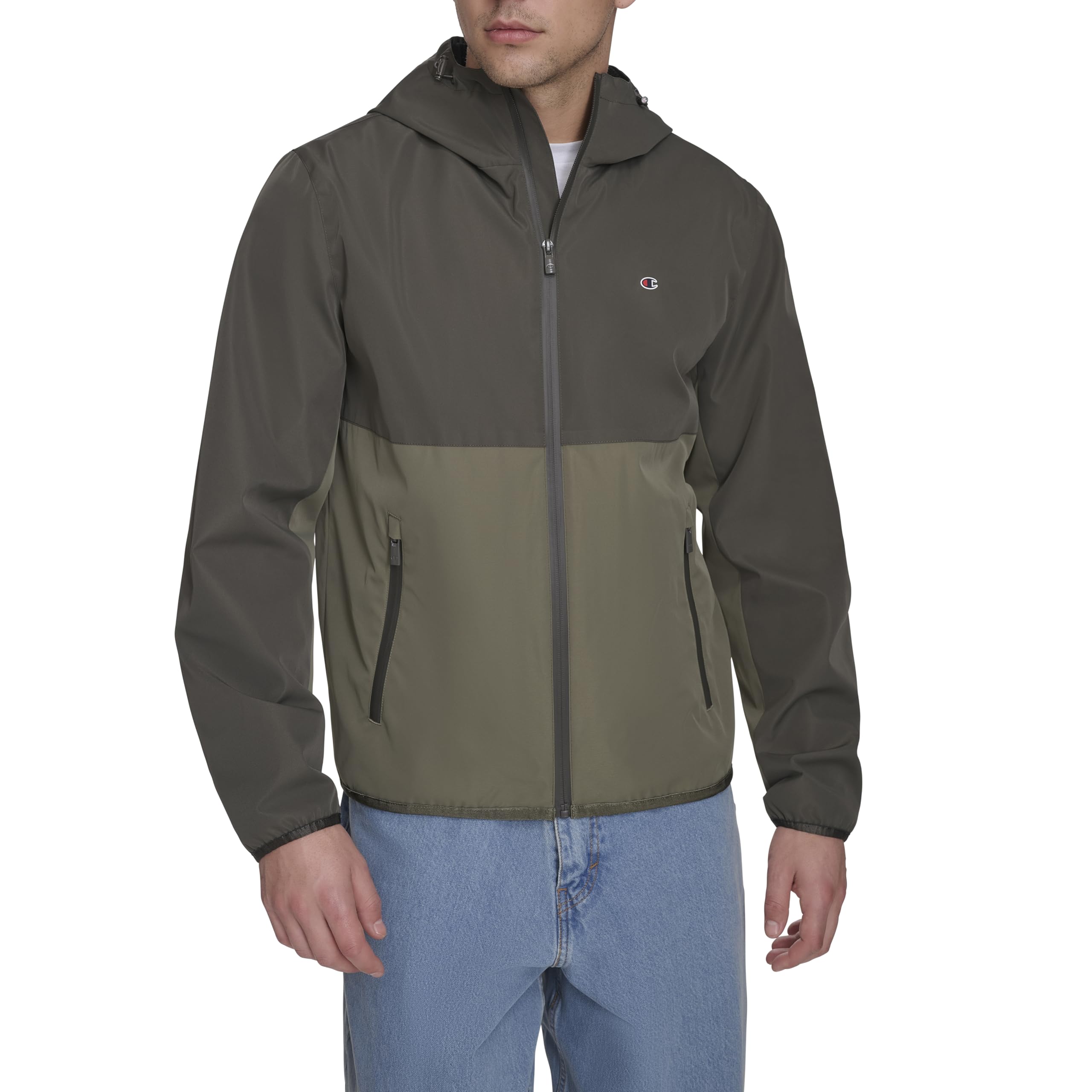 Champion Men's Performance Windbreaker Rain Jacket With Hood