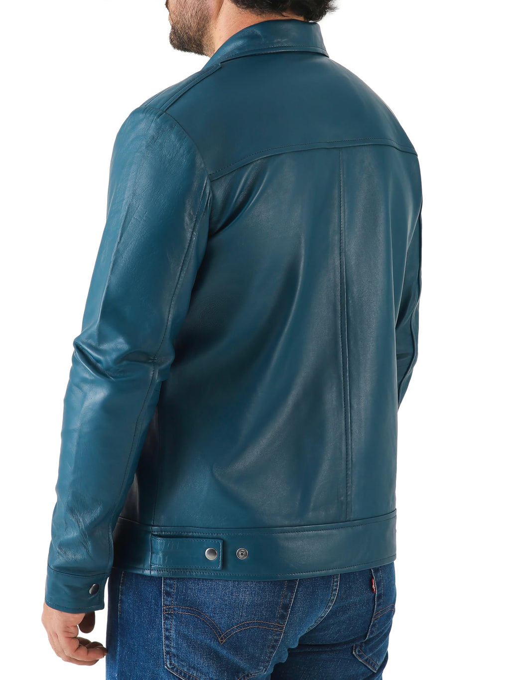 Jild Classic Shirt Collar Leather Jacket Men - John Wick Style Real Lambskin Mens Leather Jacket