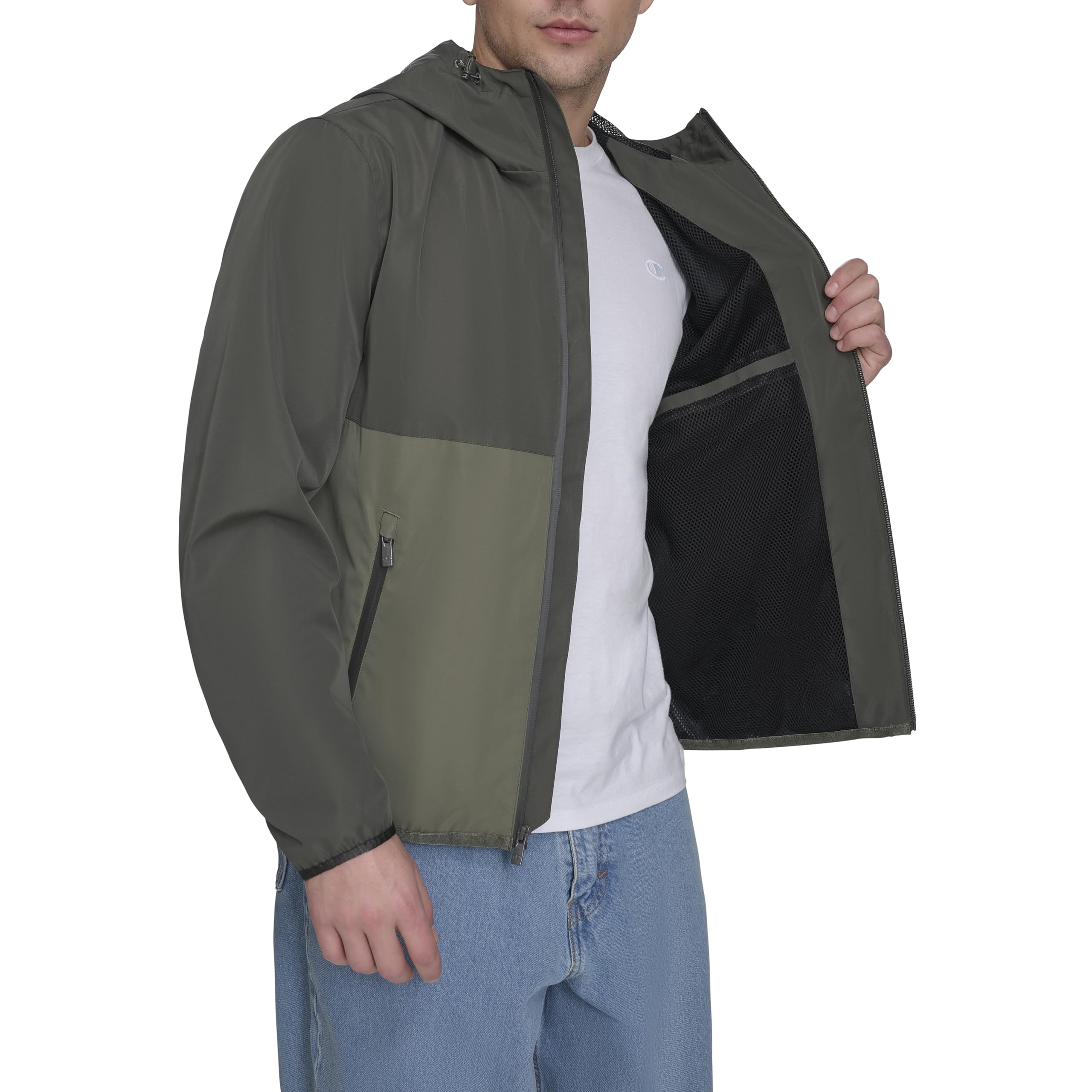 Champion Men's Performance Windbreaker Rain Jacket With Hood