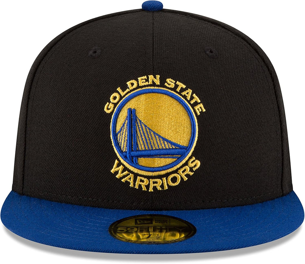 New Era NBA Golden State Warriors Men's 2-Tone 59FIFTY Fitted Cap, Black