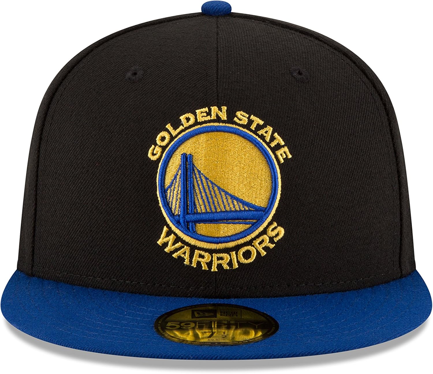 New Era NBA Golden State Warriors Men's 2-Tone 59FIFTY Fitted Cap, Black