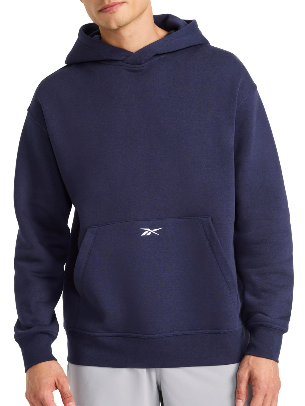 Reebok Men's Transition Hoodie, Oversized Fit, Midweight Cotton-poly Fleece Fabric