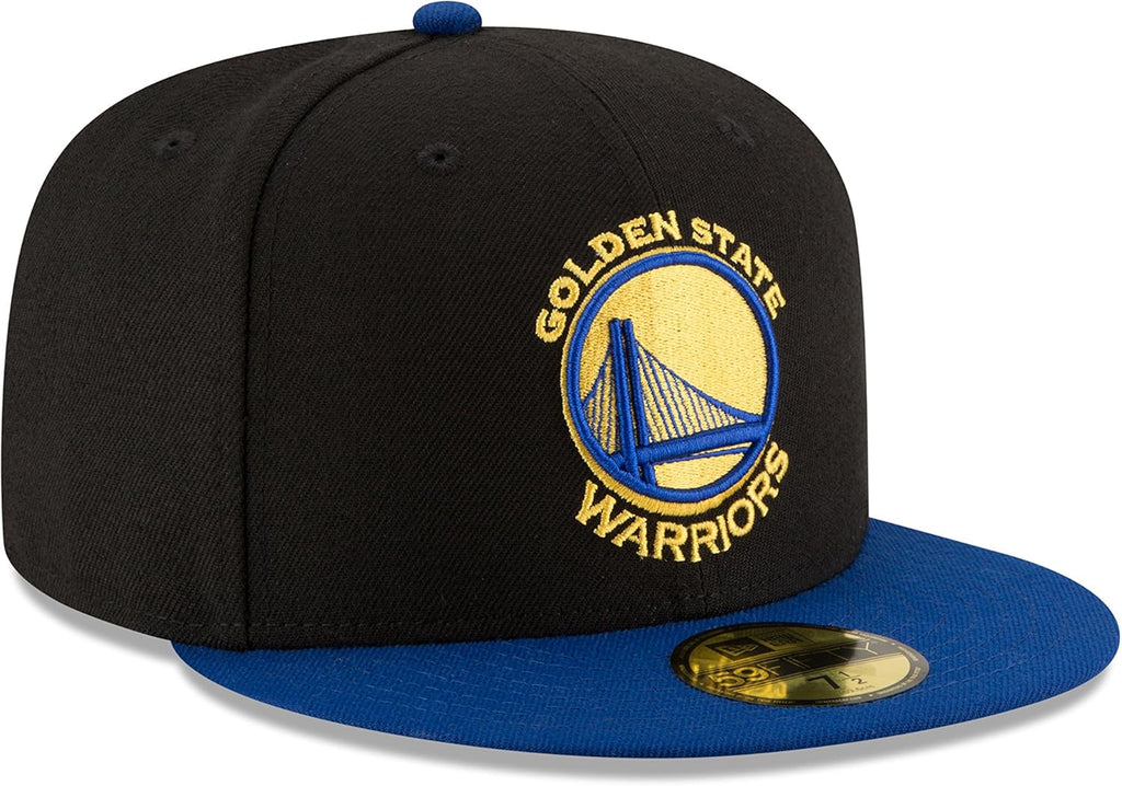 New Era NBA Golden State Warriors Men's 2-Tone 59FIFTY Fitted Cap, Black