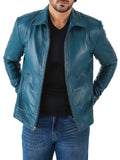 Jild Classic Shirt Collar Leather Jacket Men - John Wick Style Real Lambskin Mens Leather Jacket