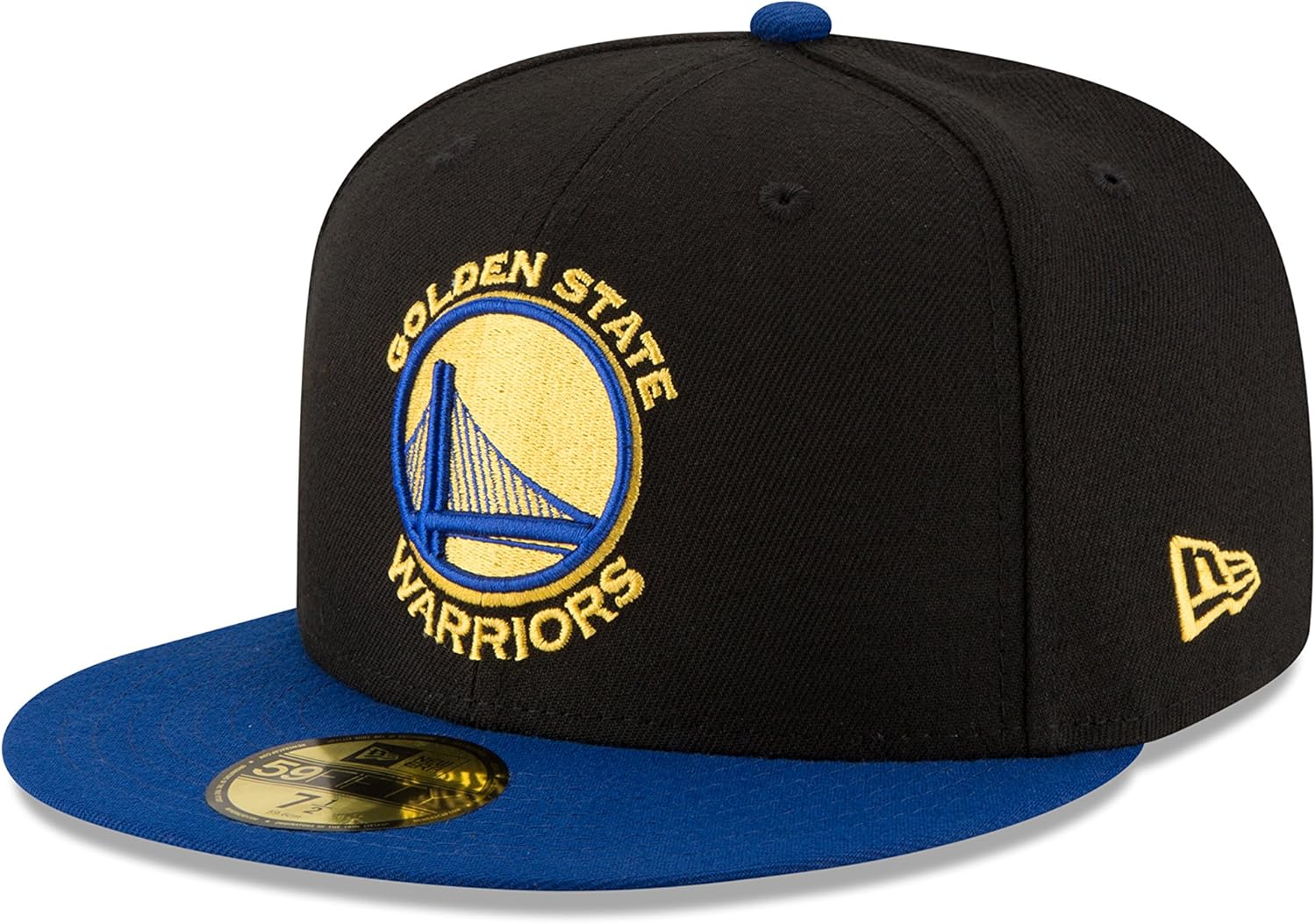 New Era NBA Golden State Warriors Men's 2-Tone 59FIFTY Fitted Cap, Black