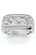 Men's 2Ct Diamond Accented Wedding Anniversary Ring 14k Gold Lab Grown FG/VS