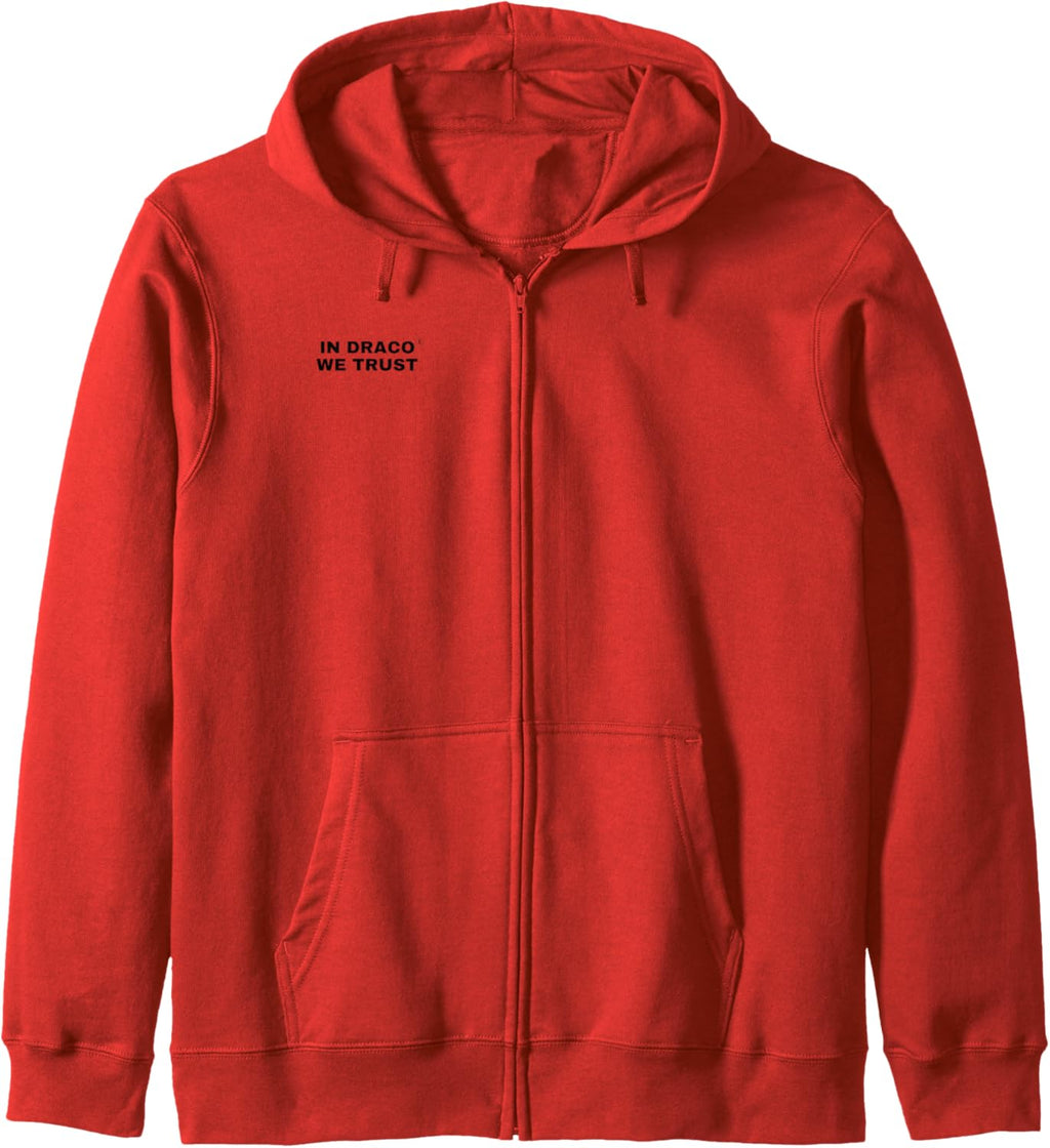 In Draco We Trust | Bold Statement — Black Edition Zip Hoodie
