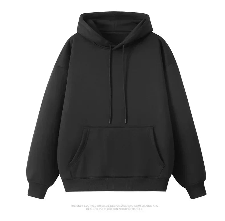 Unisex Sweatshirt Casual Loose Solid Hip Hop Pullover Streetwear Hoodies