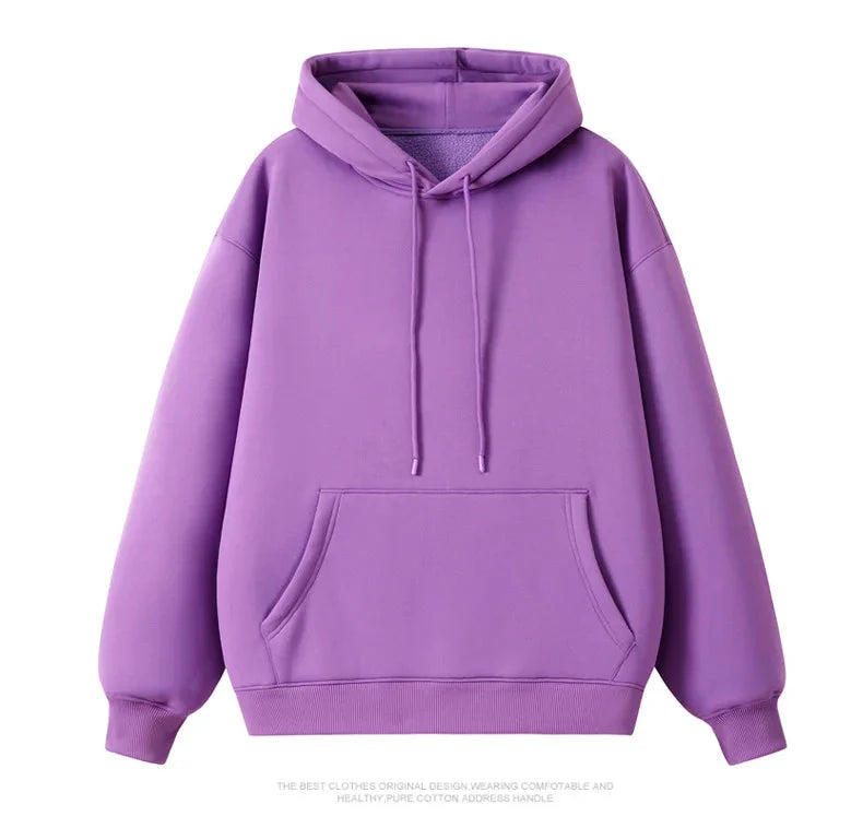 Unisex Sweatshirt Casual Loose Solid Hip Hop Pullover Streetwear Hoodies