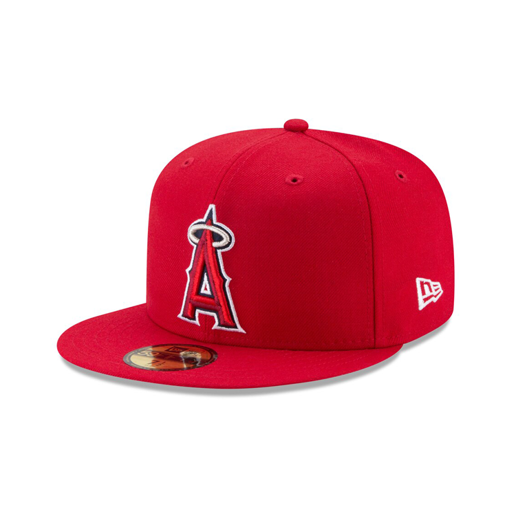 NEW ERA 59FIFTY AUTHENTIC COLLECTION LOS ANGELES ANGELS ON-FIELD GAME HAT - Red