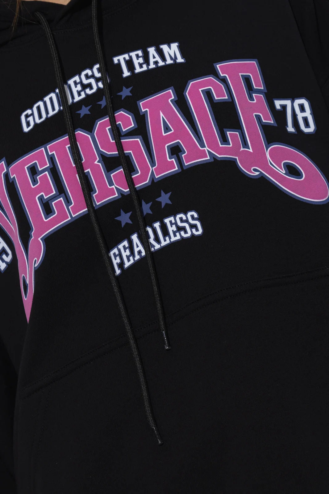 VersaceLogo Printed Drawstring Hoodie
