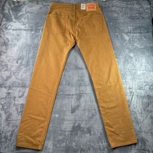 Levi's 505 Regular Jeans Mens 31x34 Regular Fit Straight Leg Mustard Brown NWT