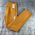Levi's 505 Regular Jeans Mens 31x34 Regular Fit Straight Leg Mustard Brown NWT
