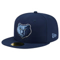 Men's Memphis Grizzlies New Era Navy Team 59FIFTY Fitted Hat