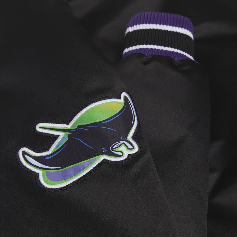 Tampa Bay Devil Rays Satin Varsity Jacket, Baseball Bomber