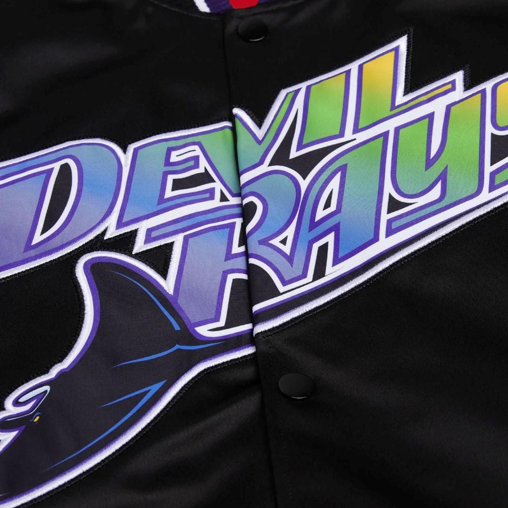 Tampa Bay Devil Rays Satin Varsity Jacket, Baseball Bomber