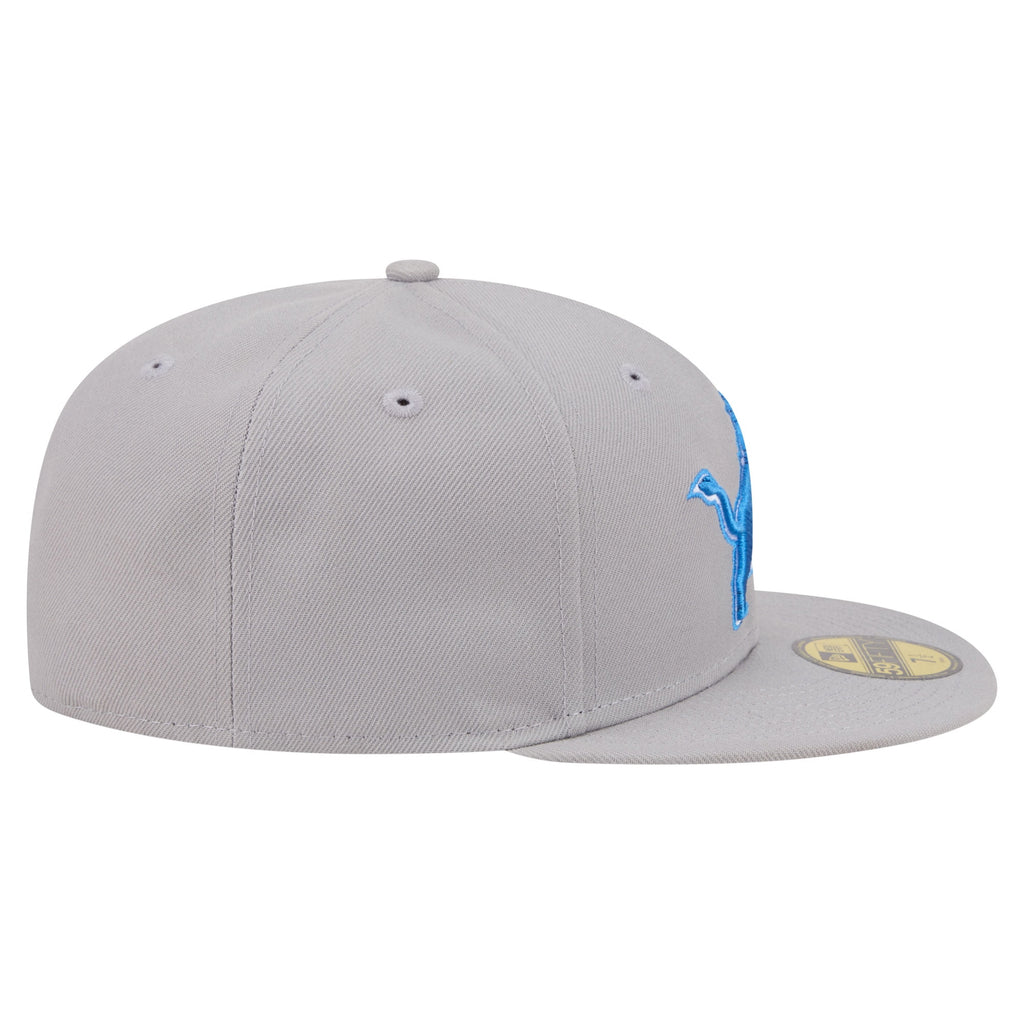 Men's New Era Gray Detroit Lions 59FIFTY Fitted Hat