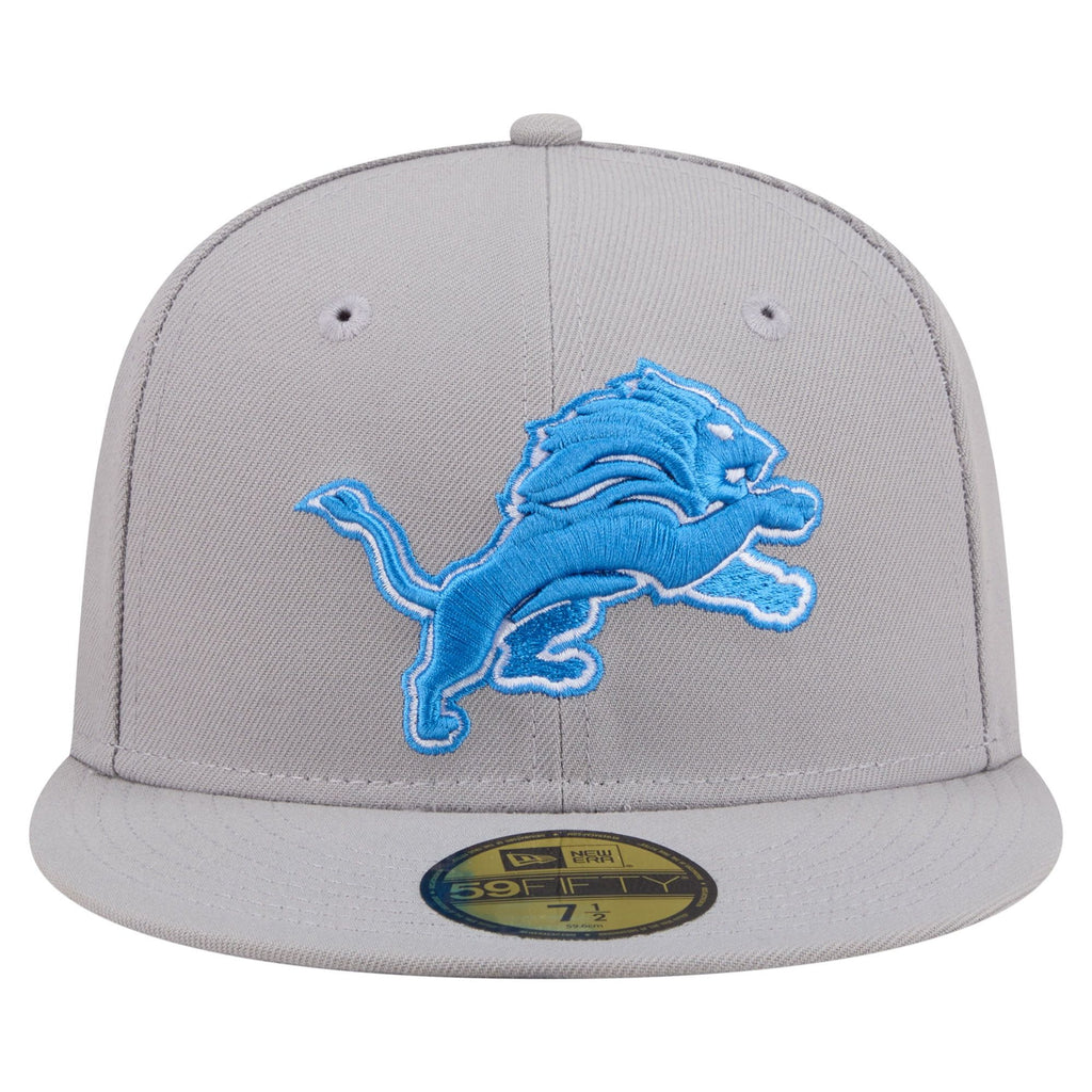 Men's New Era Gray Detroit Lions 59FIFTY Fitted Hat