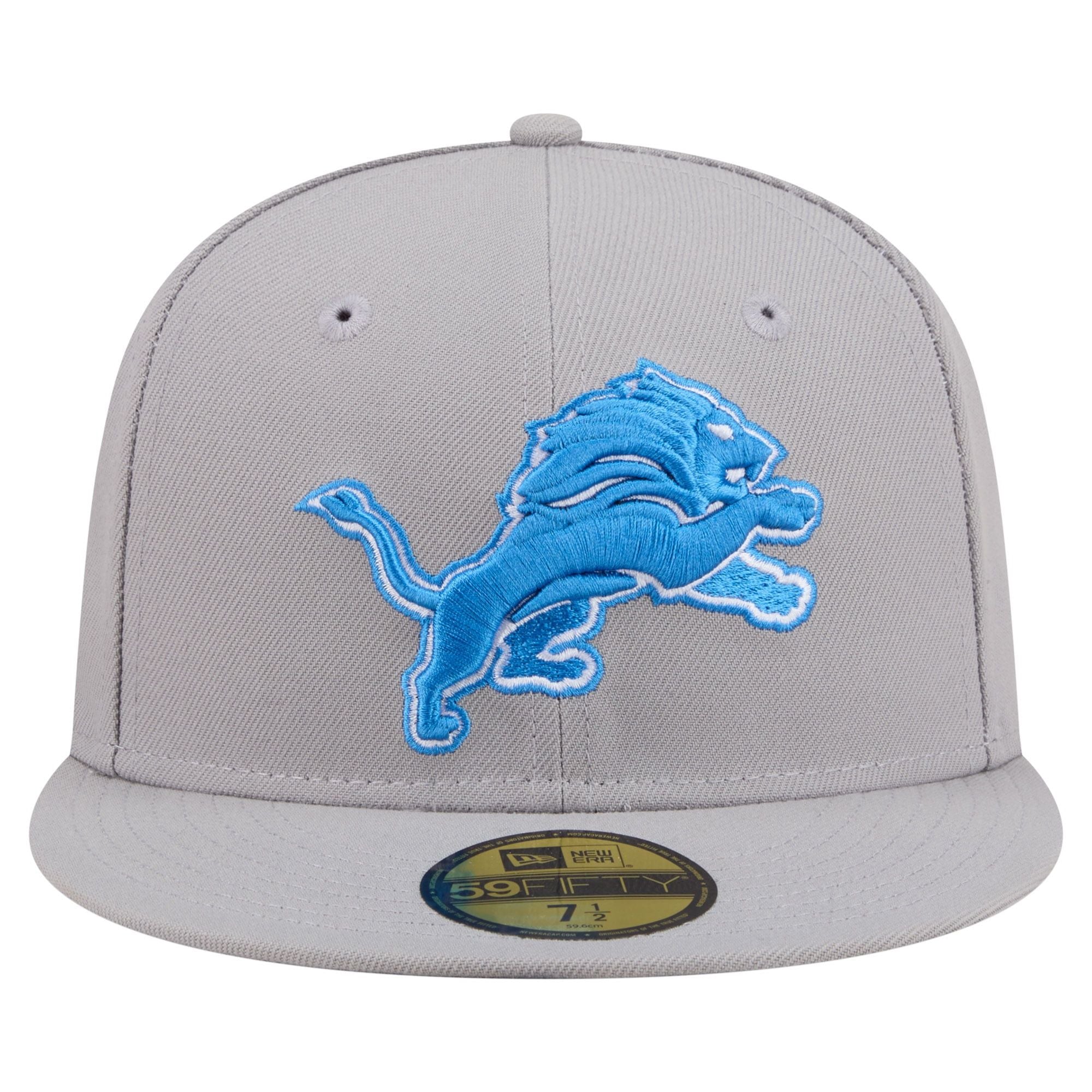 Men's New Era Gray Detroit Lions 59FIFTY Fitted Hat