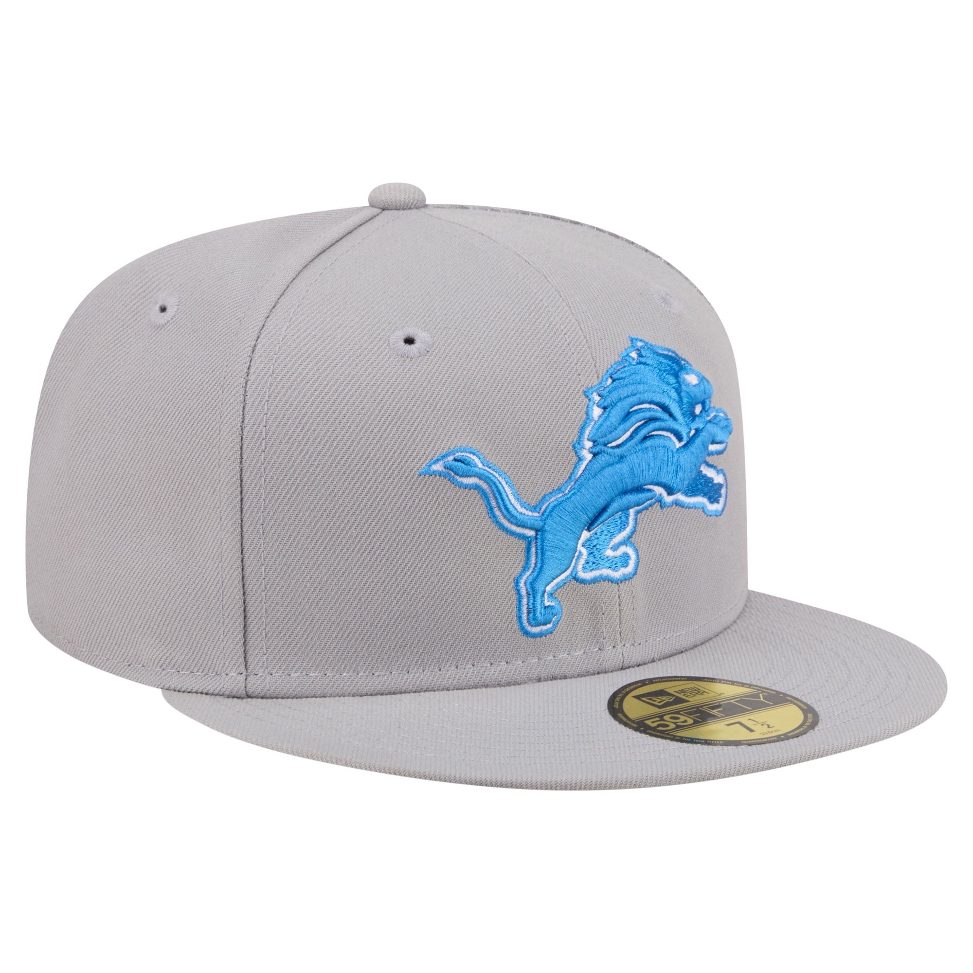Men's New Era Gray Detroit Lions 59FIFTY Fitted Hat