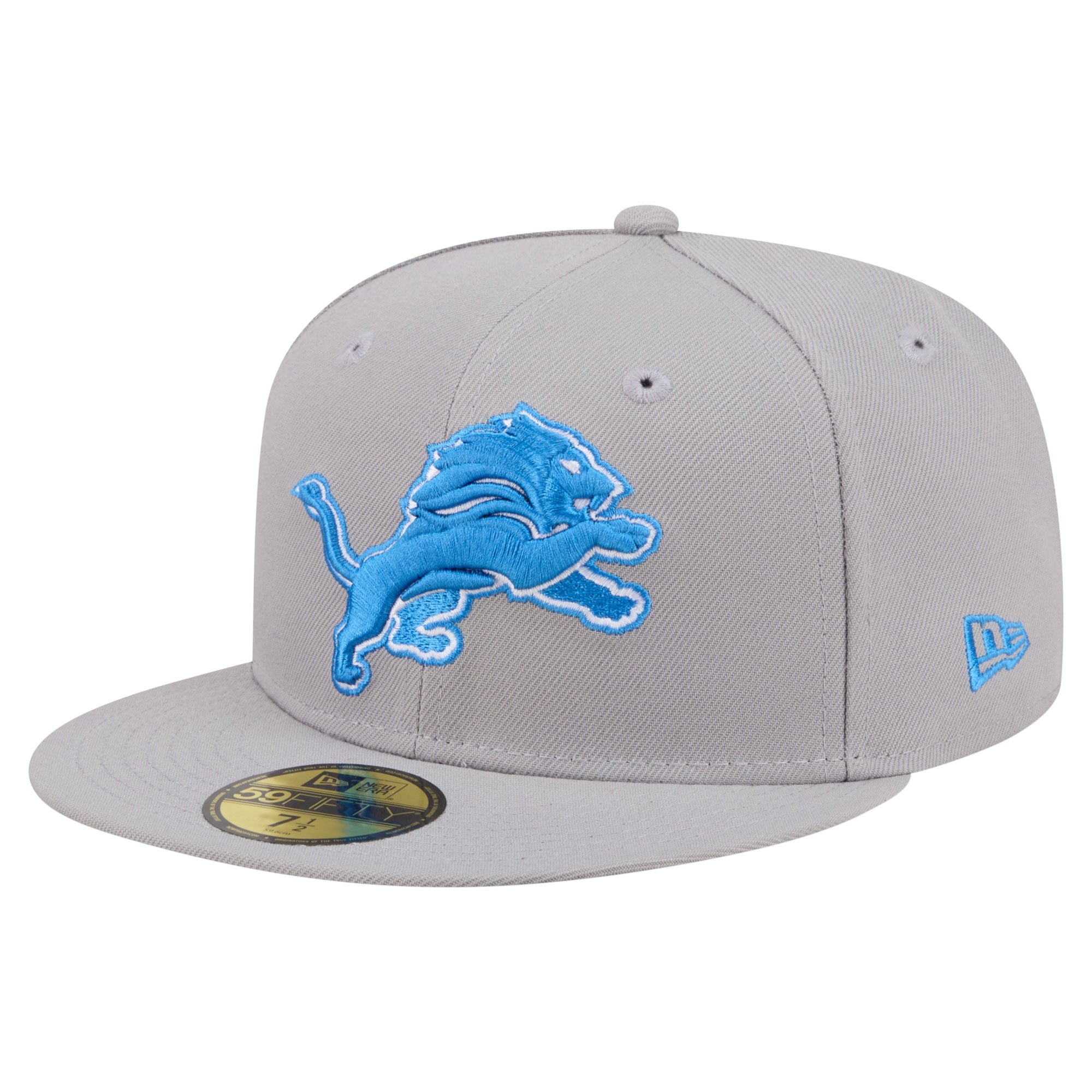 Men's New Era Gray Detroit Lions 59FIFTY Fitted Hat
