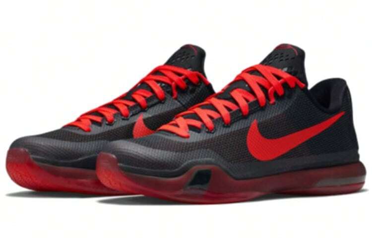 Nike Kobe 10 Zk10 Low Basketball Shoes Black Red Sneakers Men 745334-060