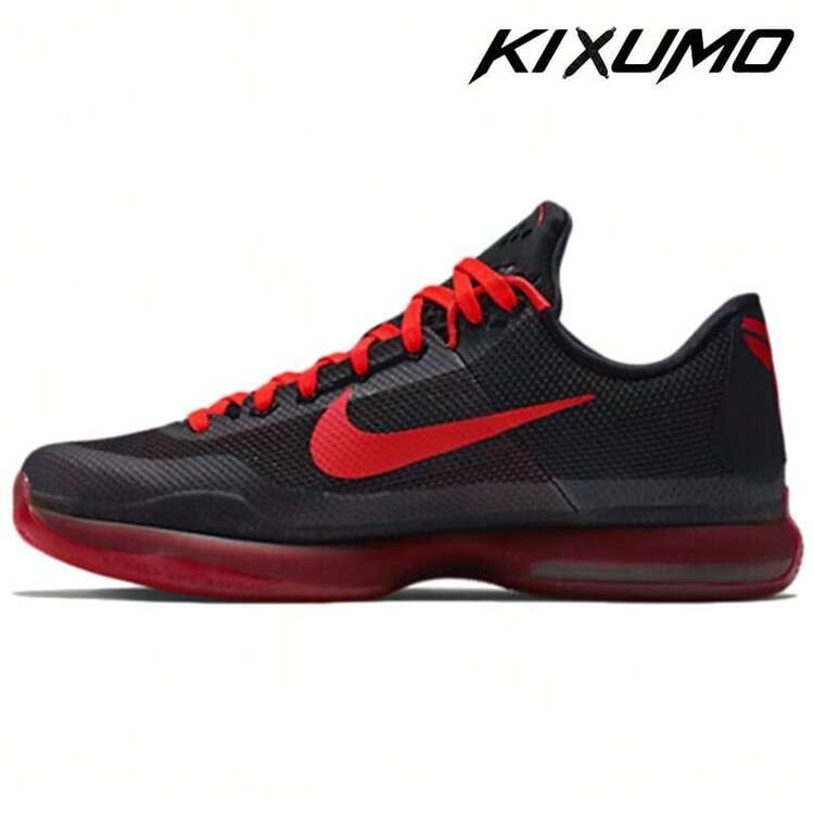 Nike Kobe 10 Zk10 Low Basketball Shoes Black Red Sneakers Men 745334-060