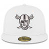 NEW ERA RAIDERS 59FIFTY PIRATE LOGO WHITE CAP
