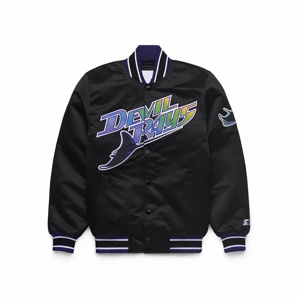 Tampa Bay Devil Rays Satin Varsity Jacket, Baseball Bomber