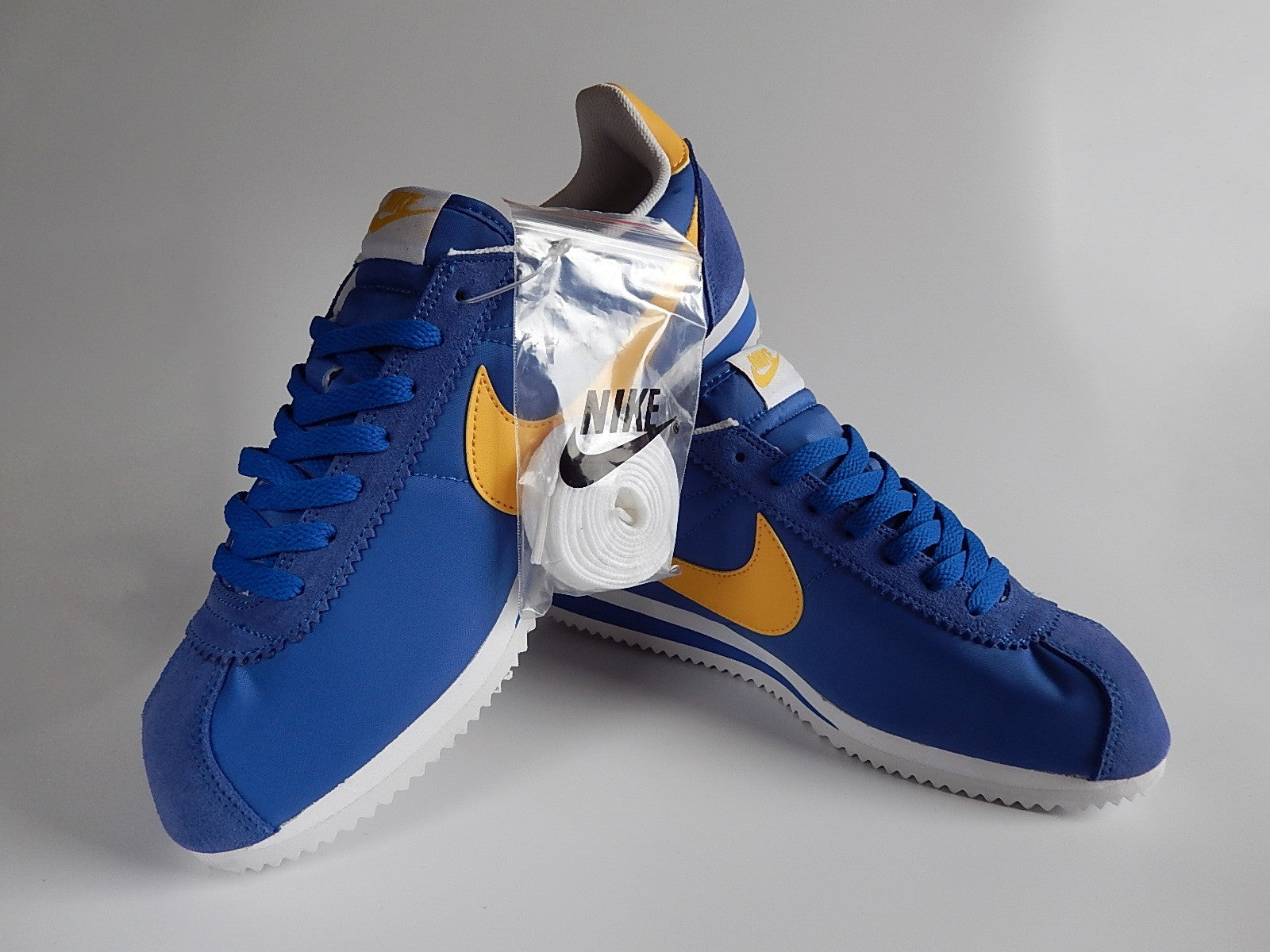 Nike Classic Cortez Nylon blue / yellow mens  golden state warriors shoes